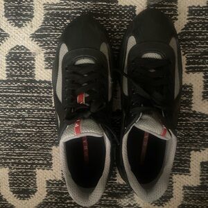 Prada Black and Gray Men's Sneakers